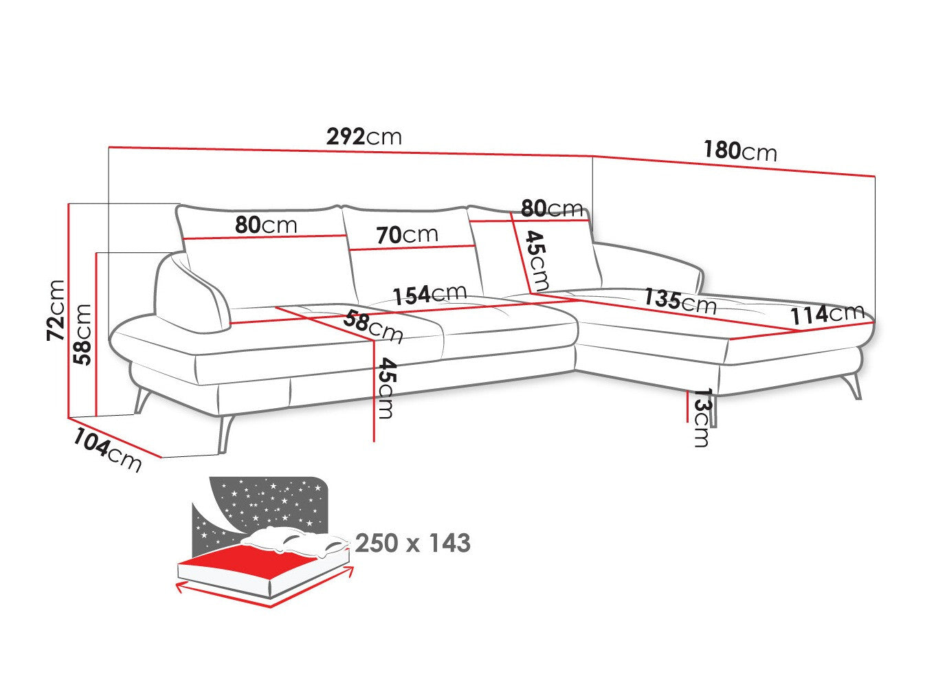 Hjørnesofa Lincoln 173