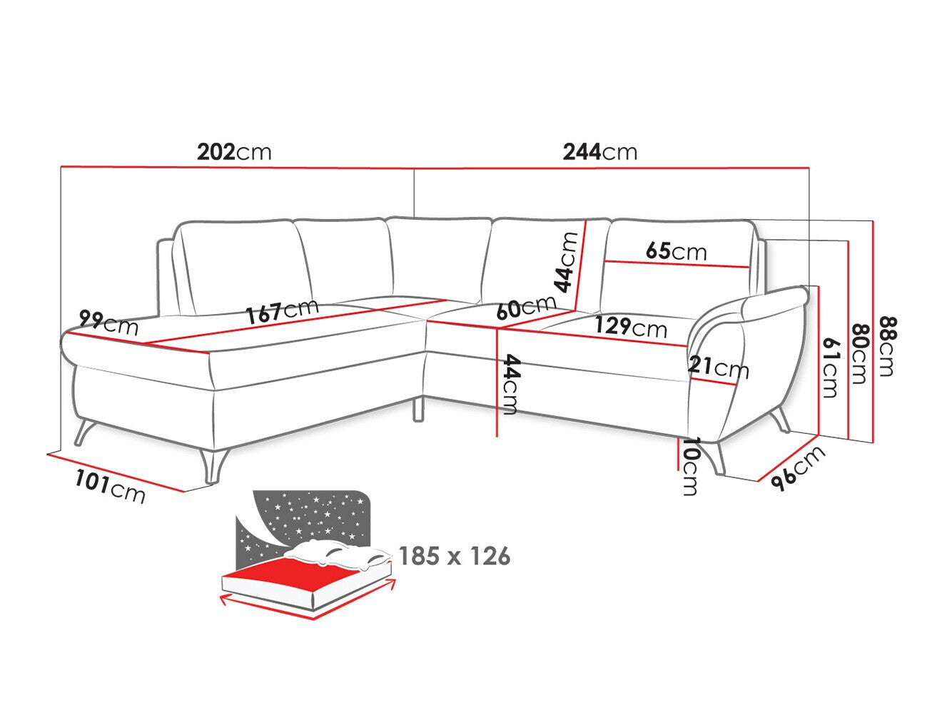 Hjørnesofa Lincoln 174