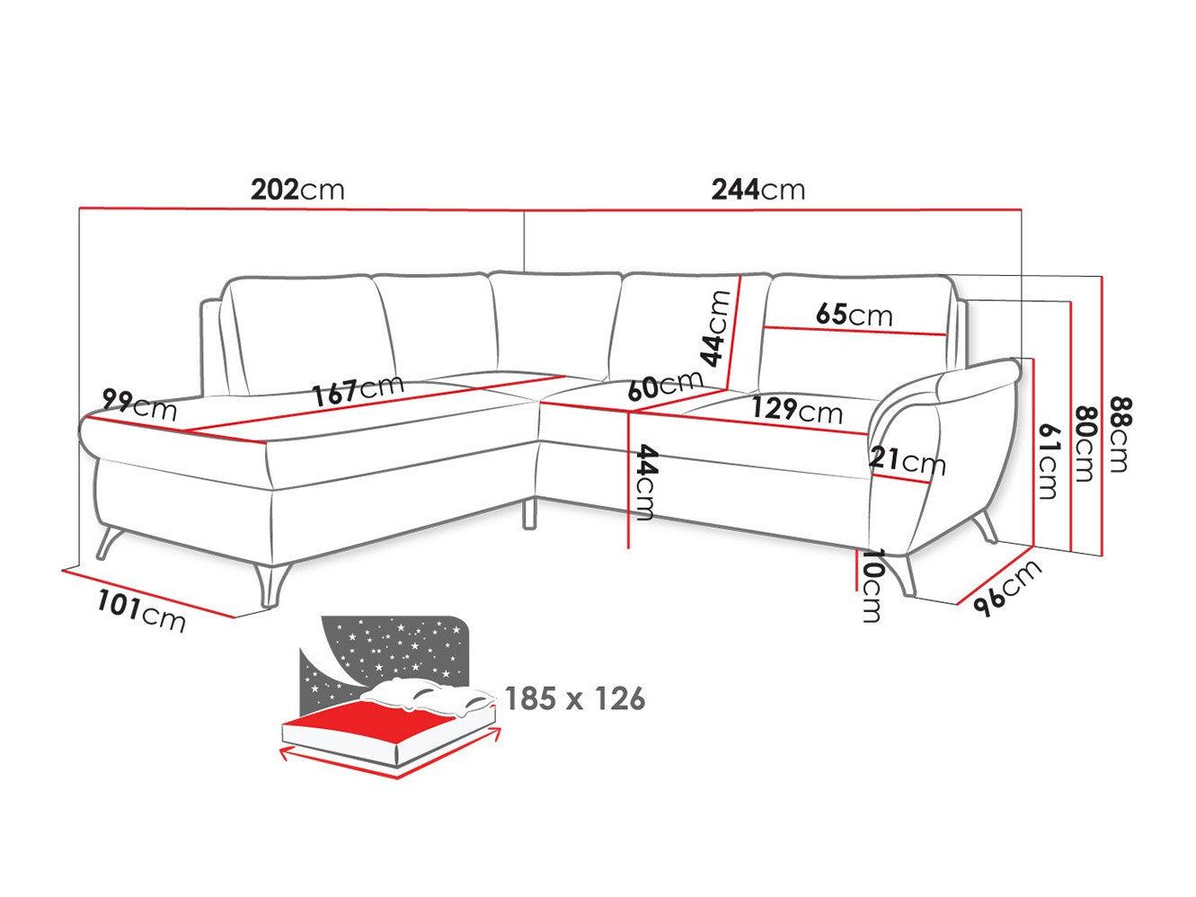 Hjørnesofa Lincoln 174