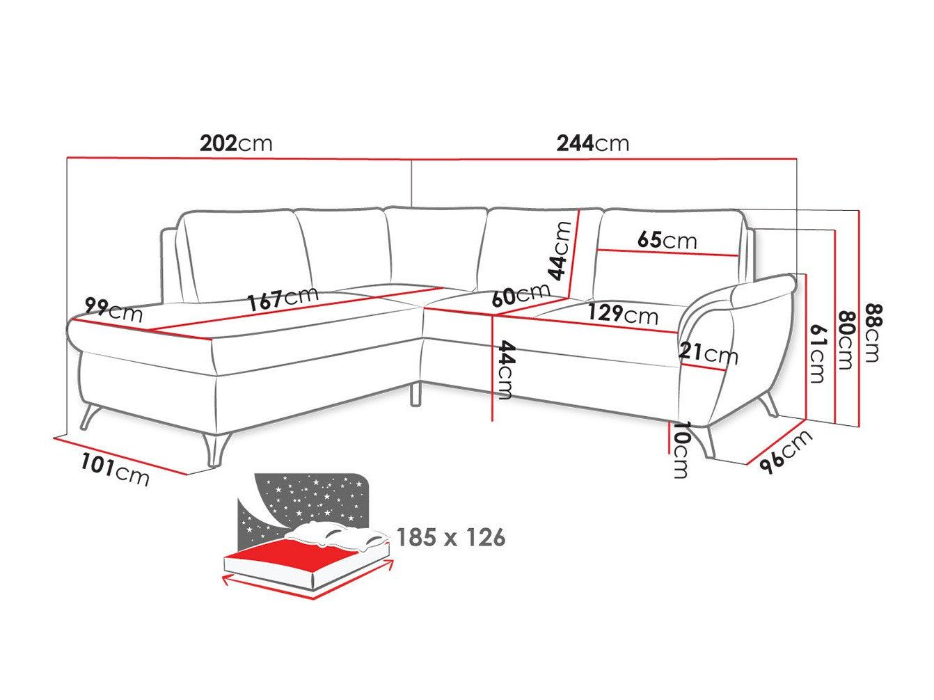 Hjørnesofa Lincoln 174