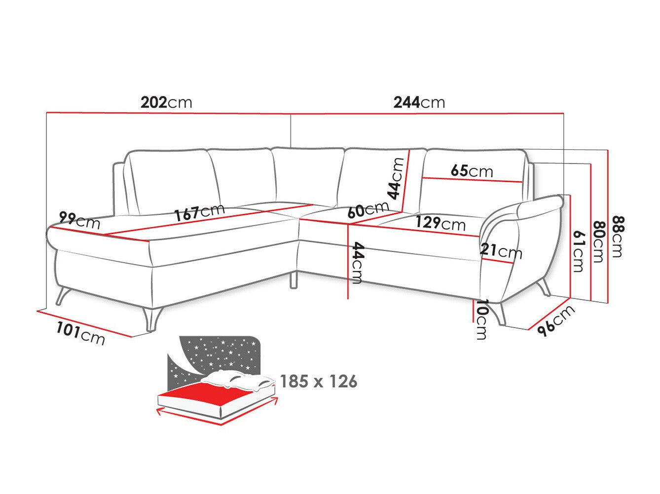 Hjørnesofa Lincoln 174