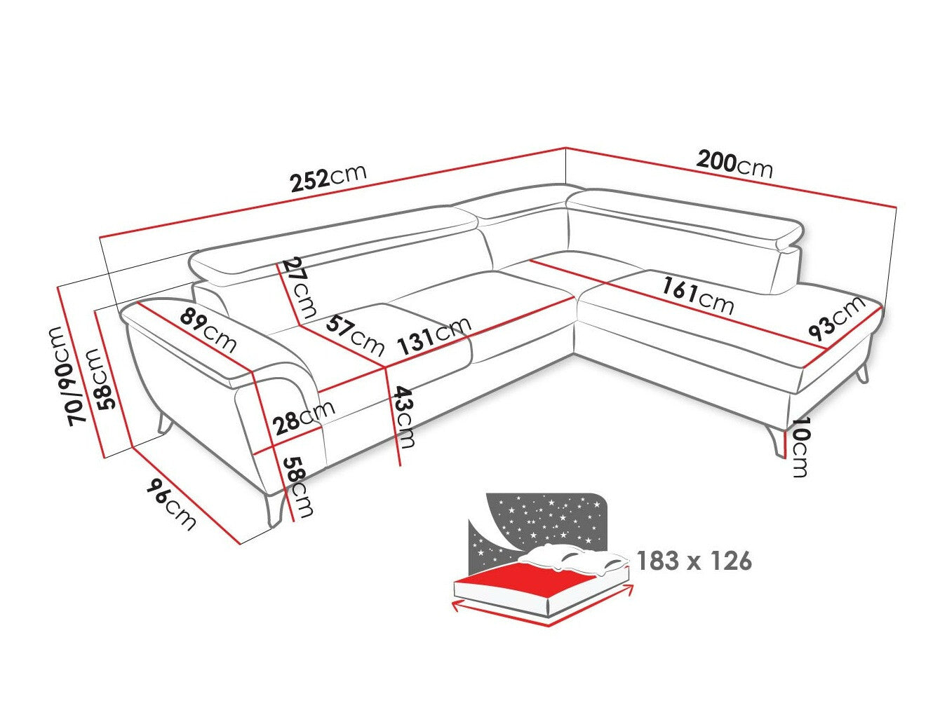 Hjørnesofa Lincoln 178