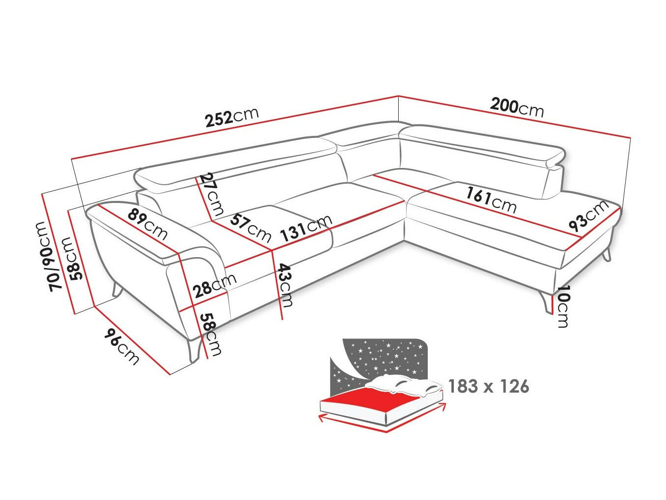 Hjørnesofa Lincoln 178