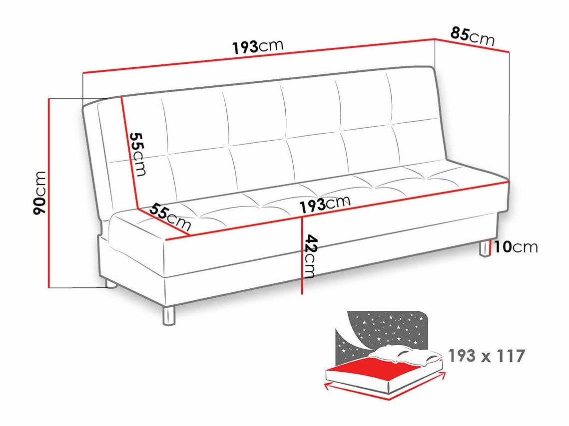 Sovesofa Columbus 107