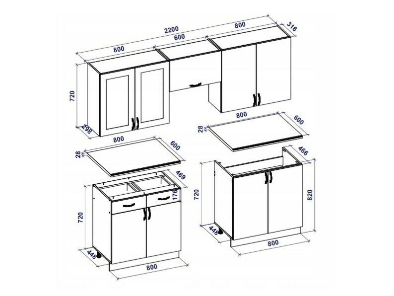 Køkkensæt Houston 1428