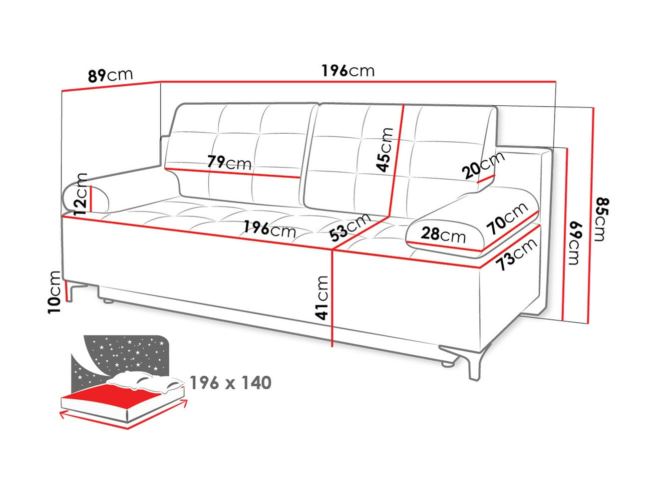 Sovesofa Independence 100