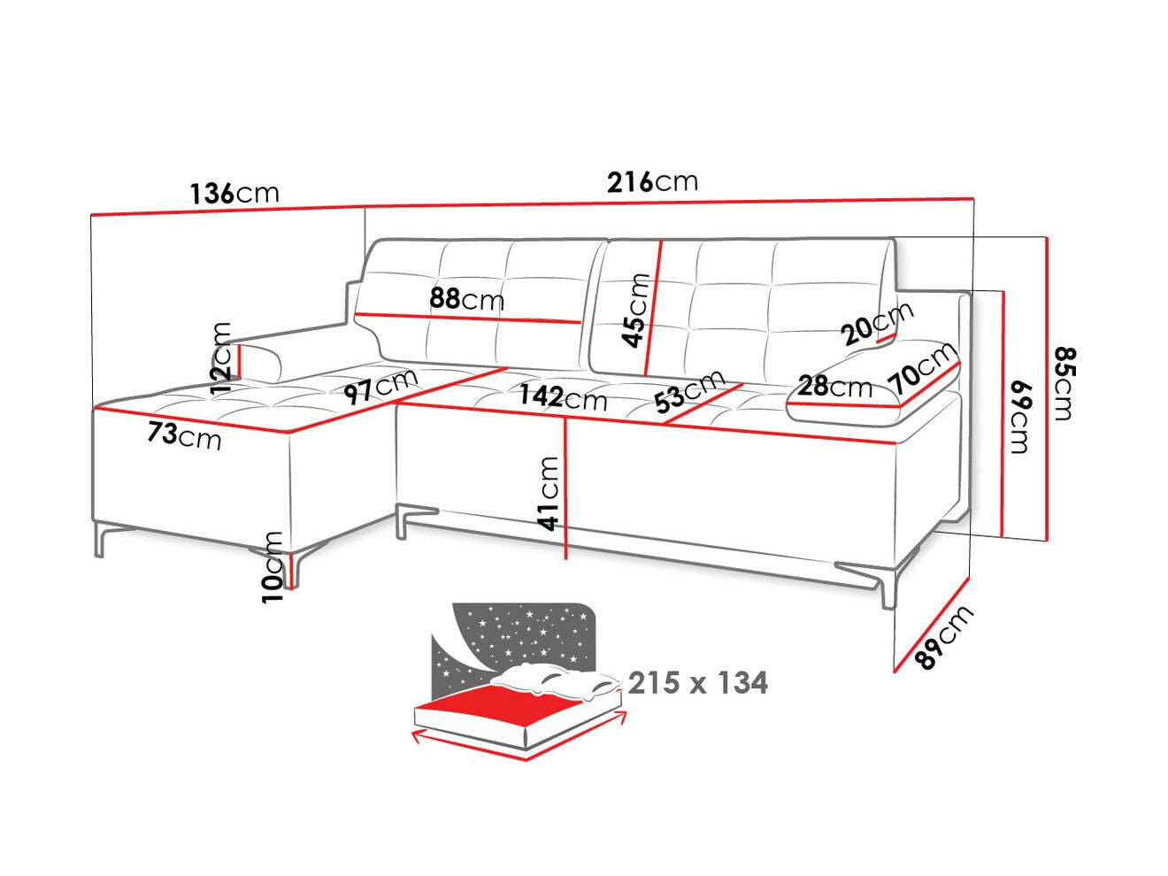 Hjørnesofa Independence 101