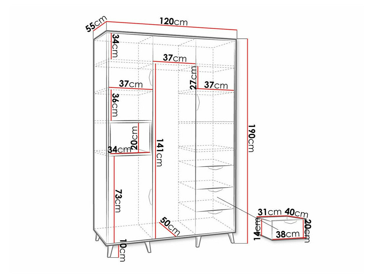 Wardrobe Toledo G100