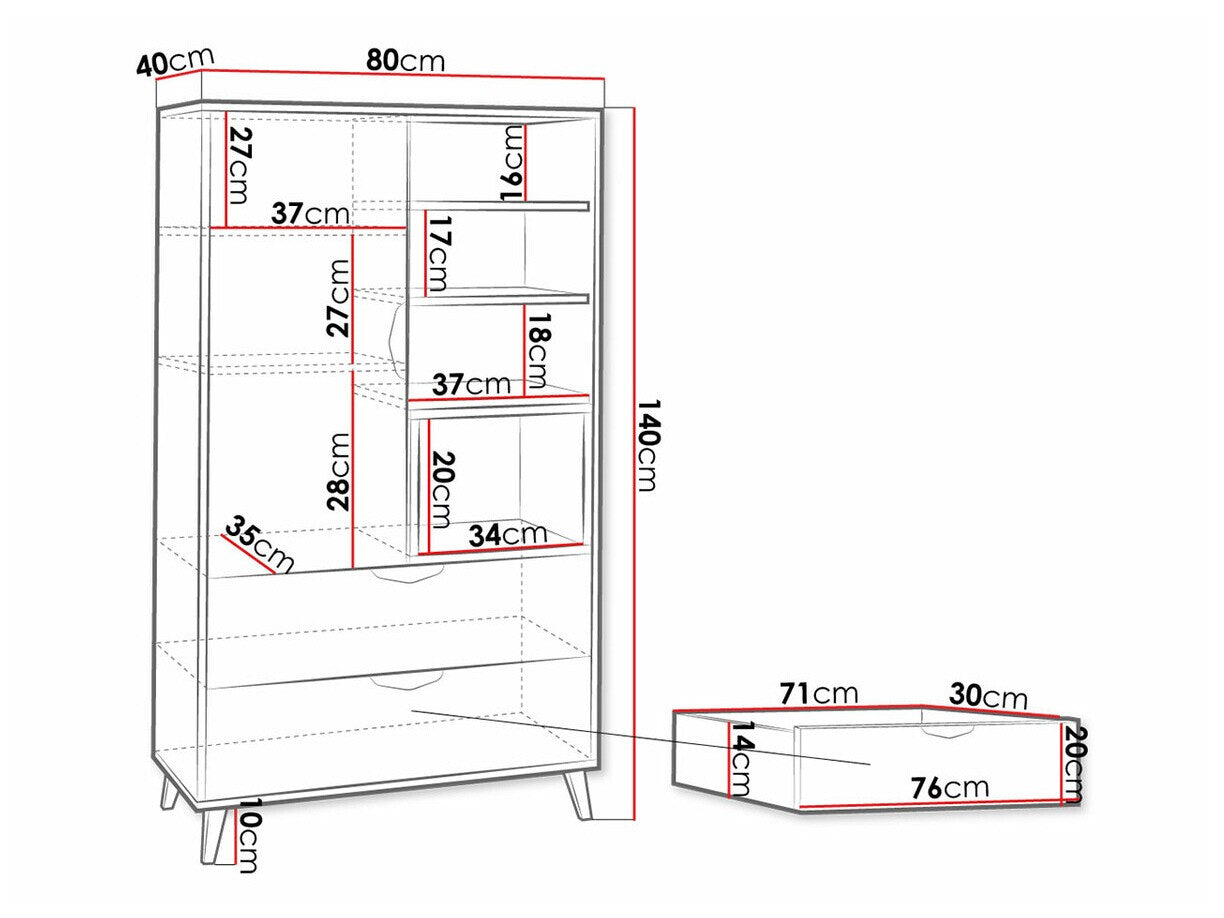 Bookcase Toledo G104