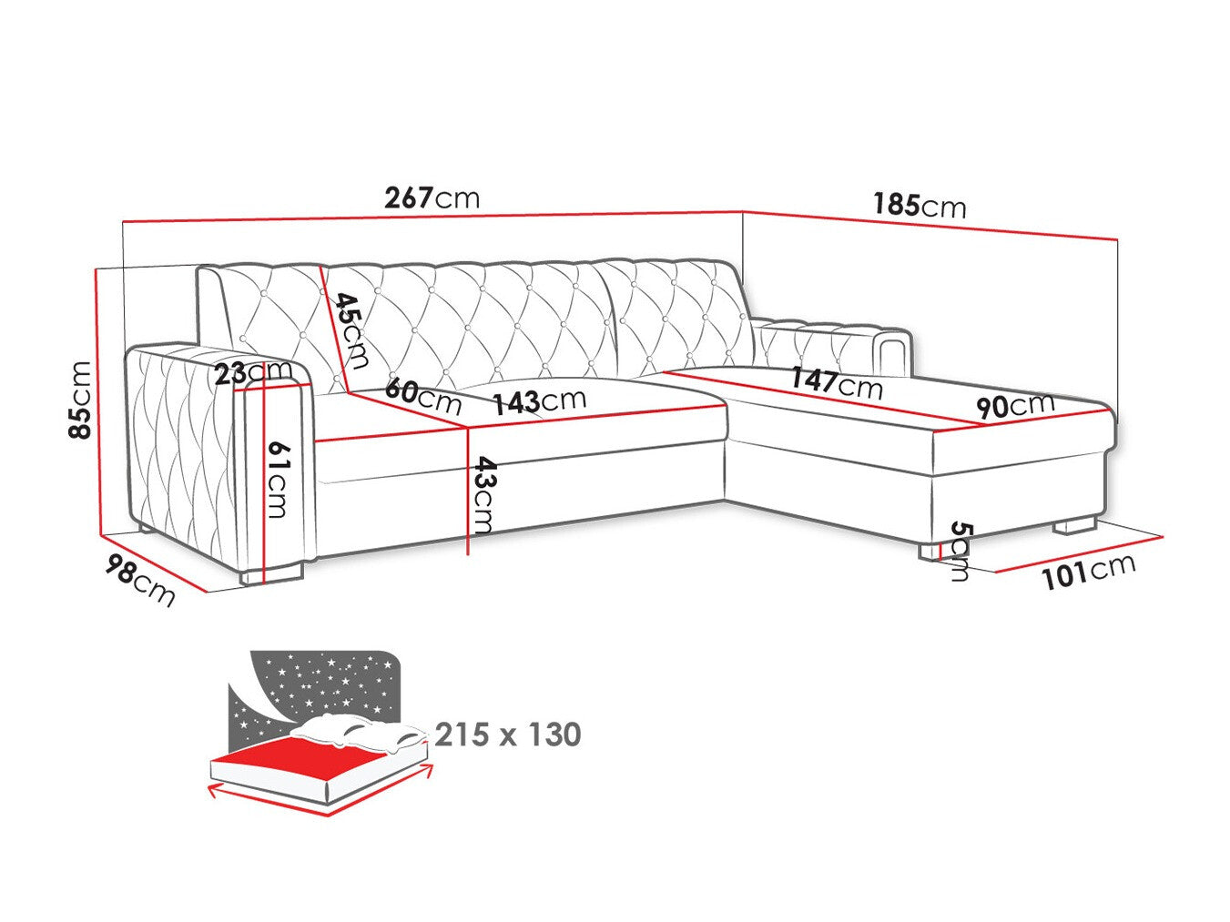Hjørnesofa Columbus 203
