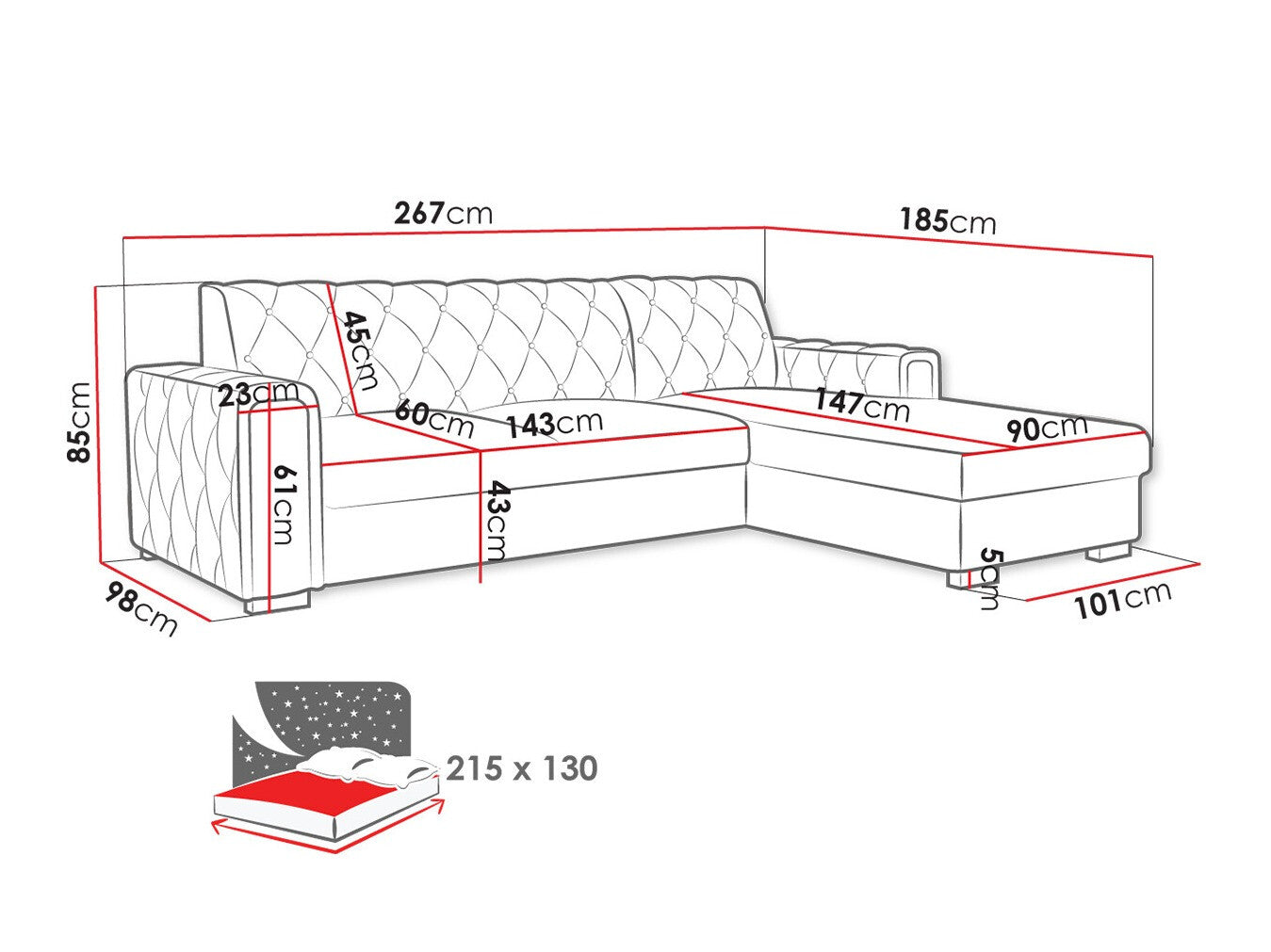 Hjørnesofa Columbus 203