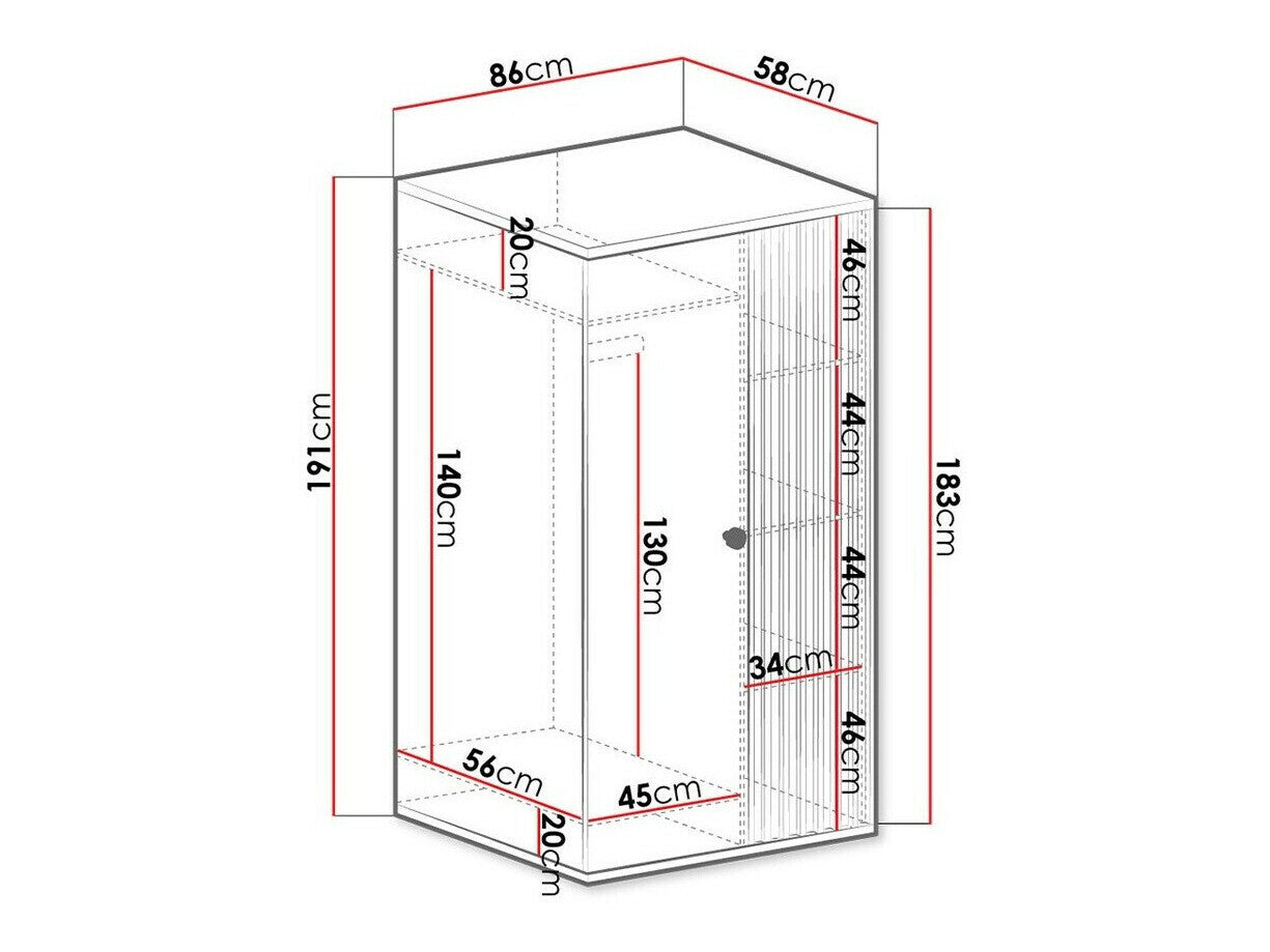Wardrobe Stanton H100