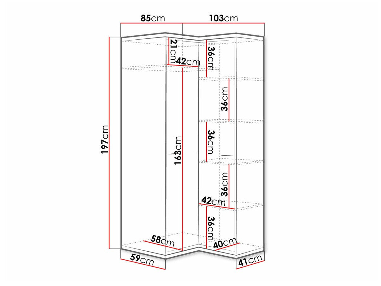 Corner wardrobe Stanton F110