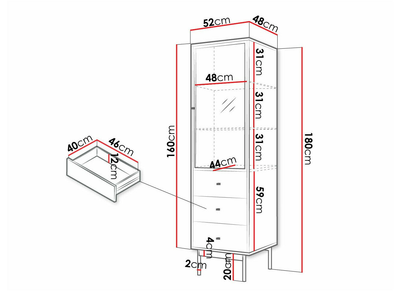 Display cabinet Comfivo D108