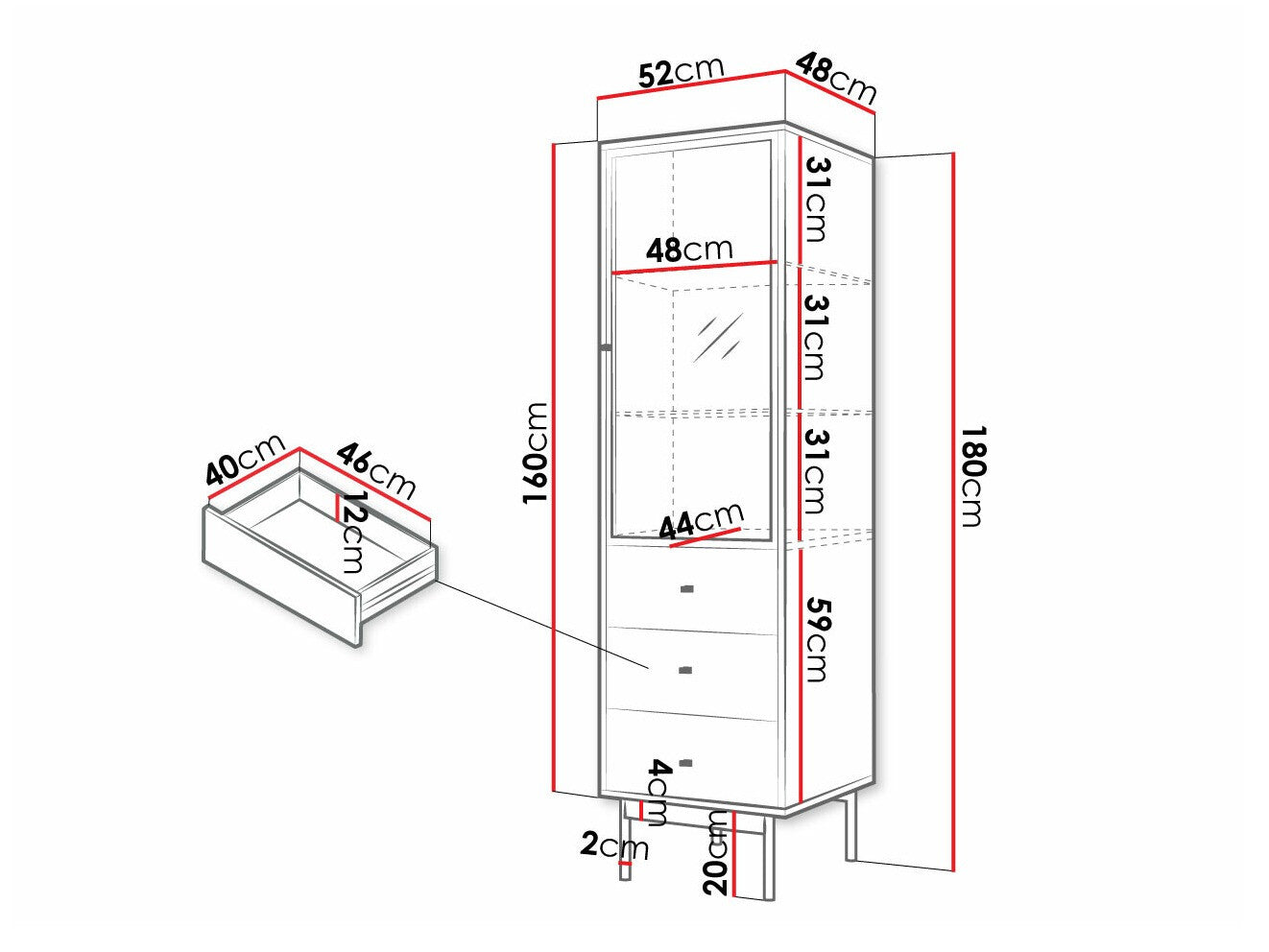 Display cabinet Comfivo D108