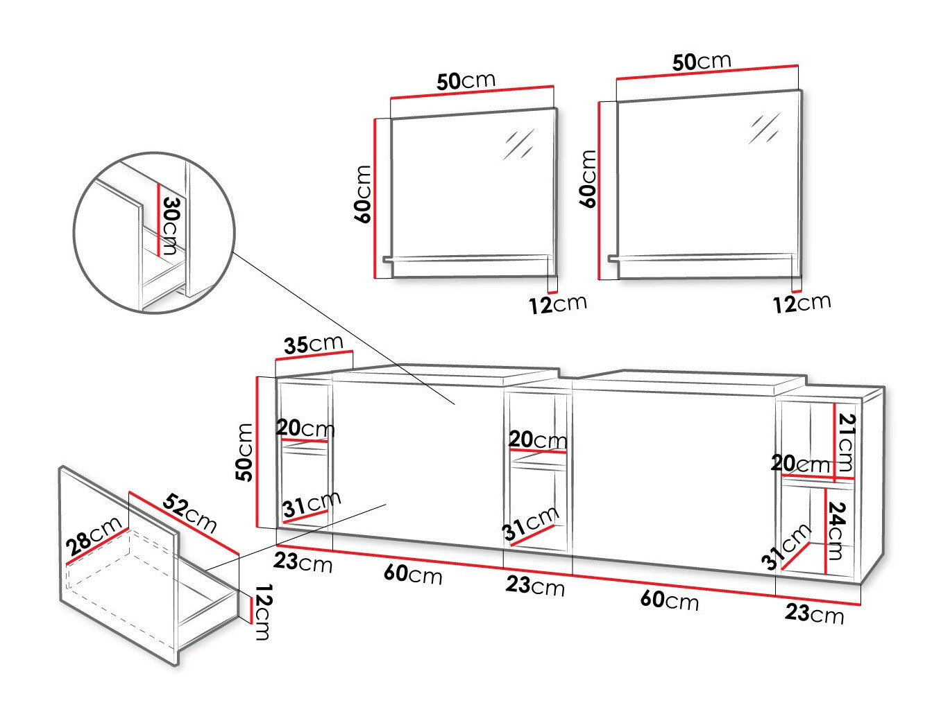 Bathroom set Comfivo E100