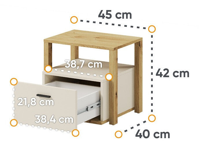 Sengebord Fresno AN106
