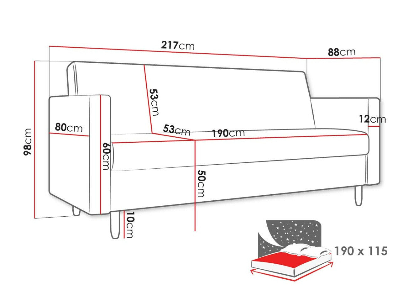 Sovesofa Memphis 136