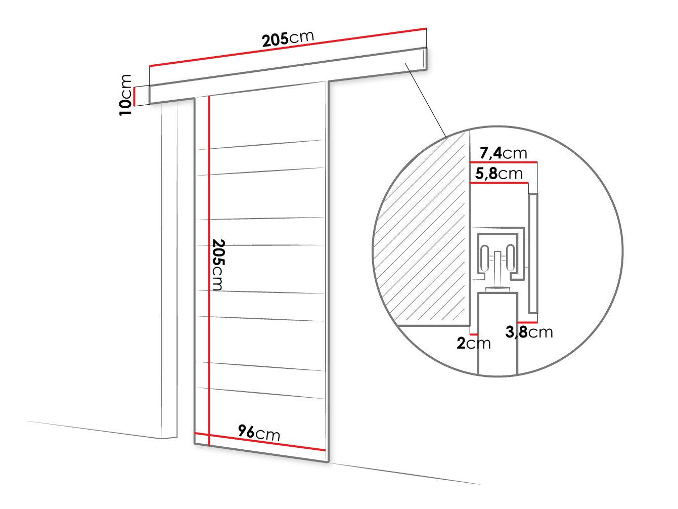 Skydedør Closico 174