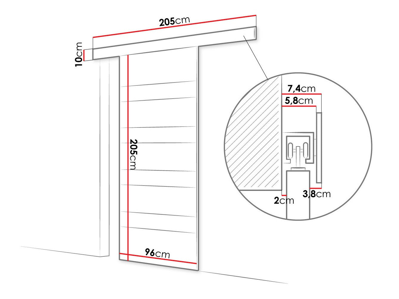 Skydedør Closico 174