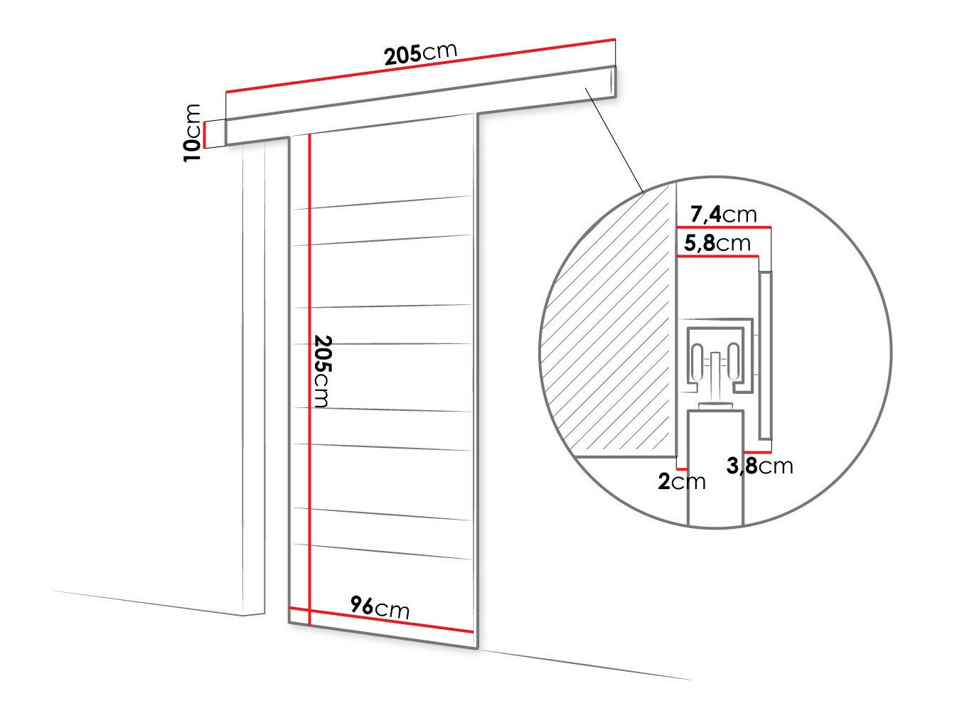 Skydedør Closico 174