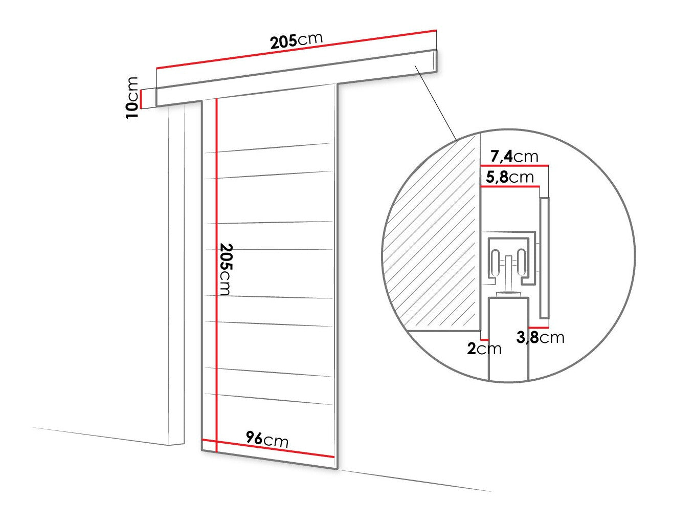 Skydedør Closico 174