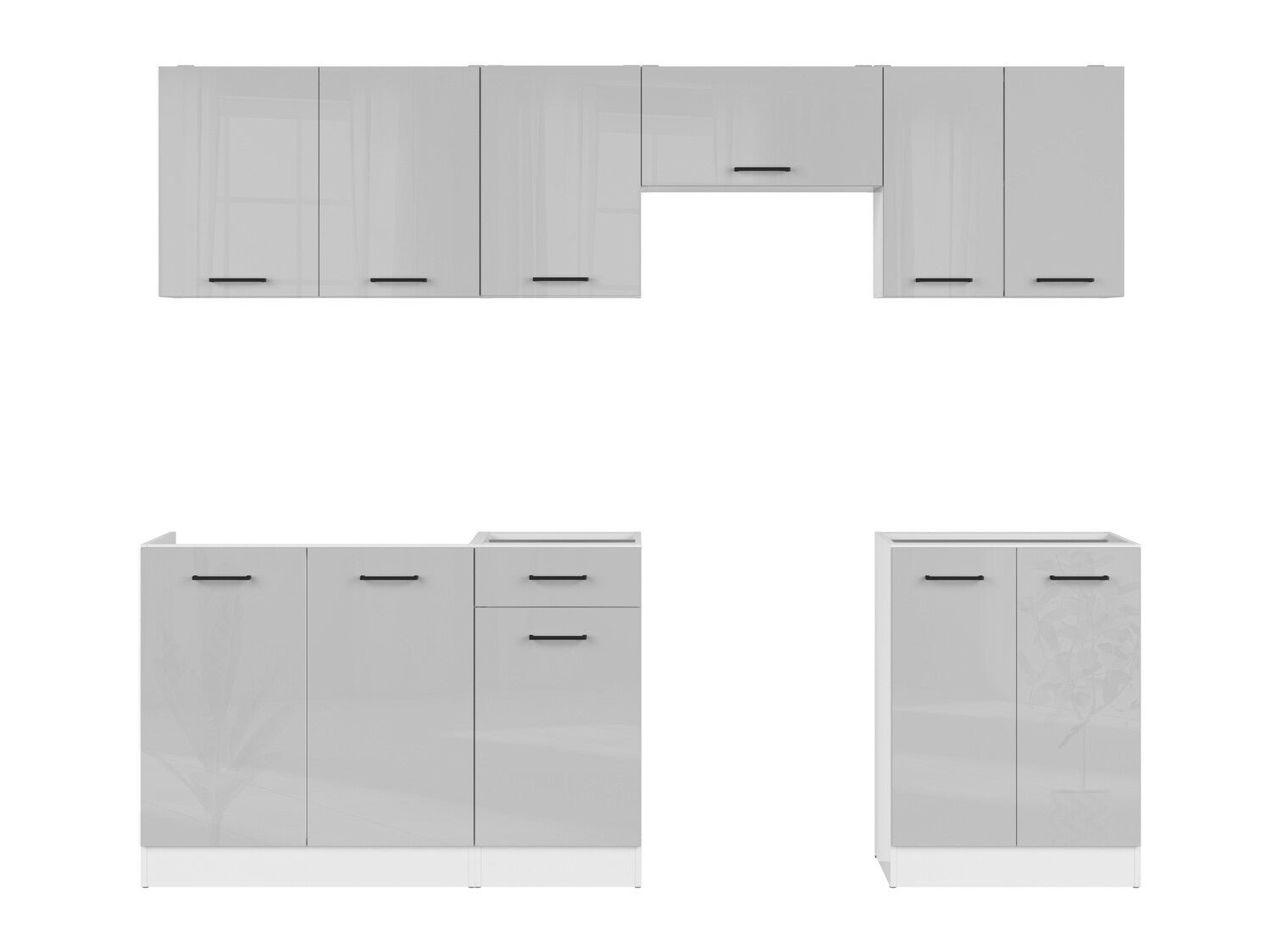 Modulopbygget køkkensæt Line Grey 120