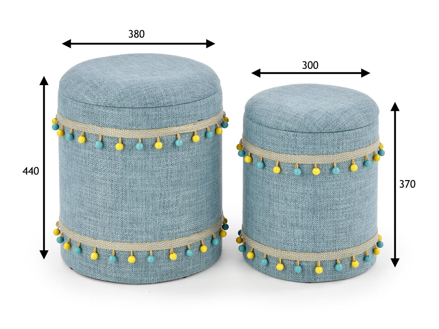 Sæt puffer Houston 1155