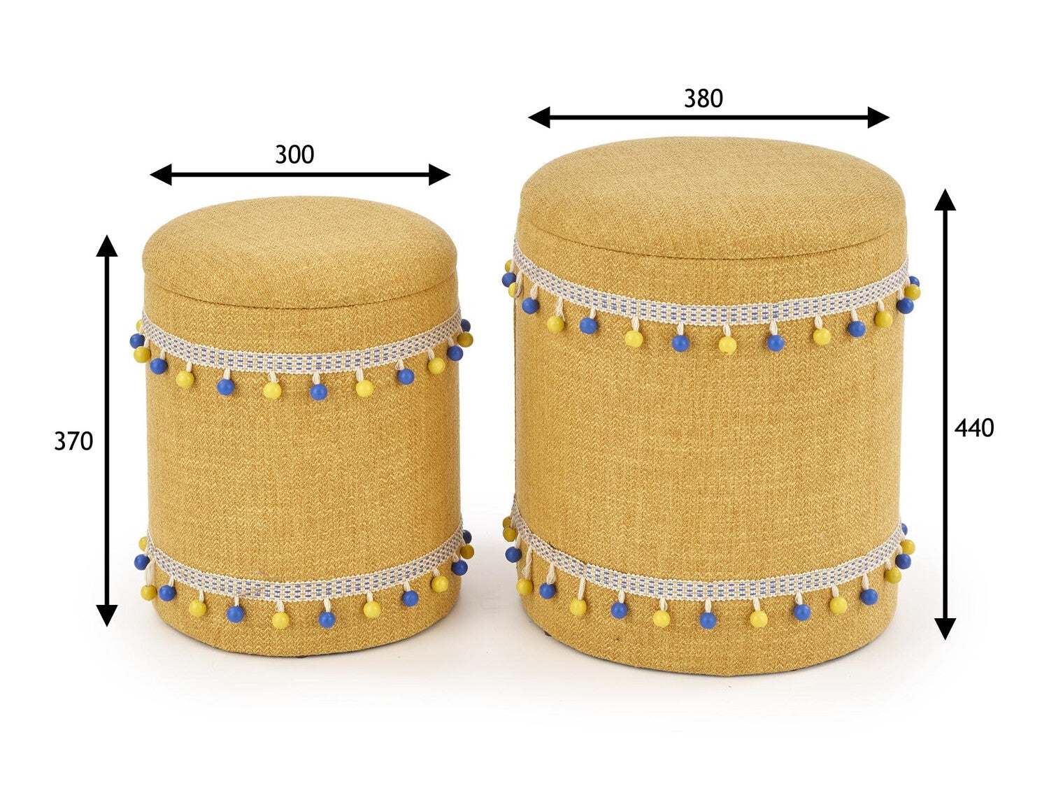 Sæt puffer Houston 1155