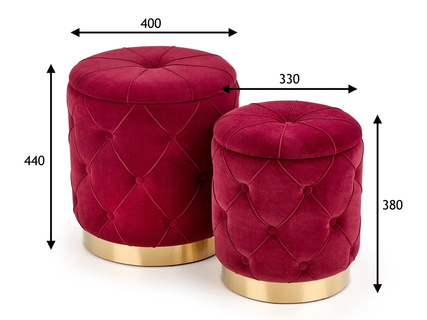 Sæt puffer Houston 1154