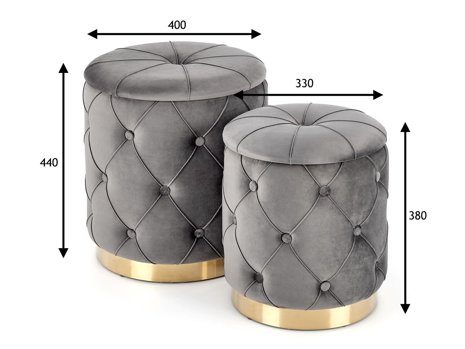 Sæt puffer Houston 1154