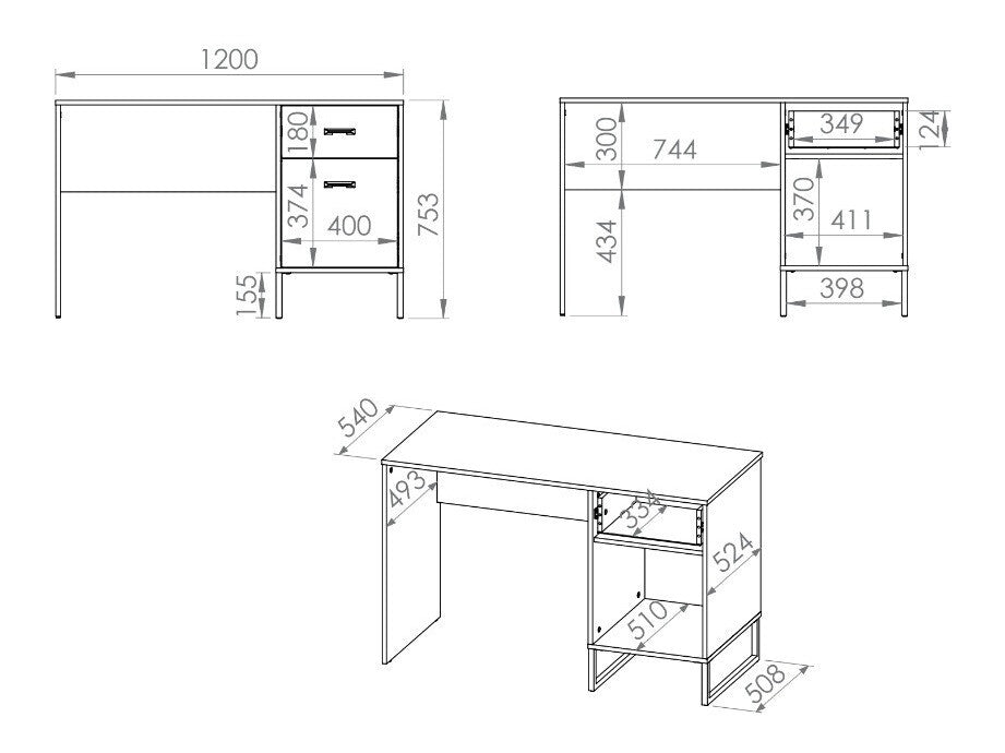 Skrivebord Tortiva 106
