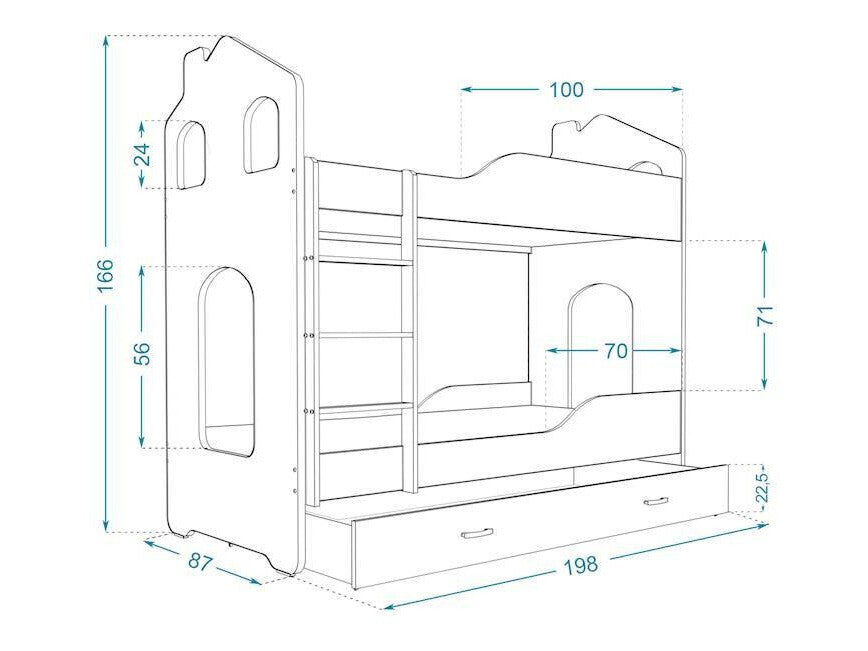 Køjeseng Aurora 115