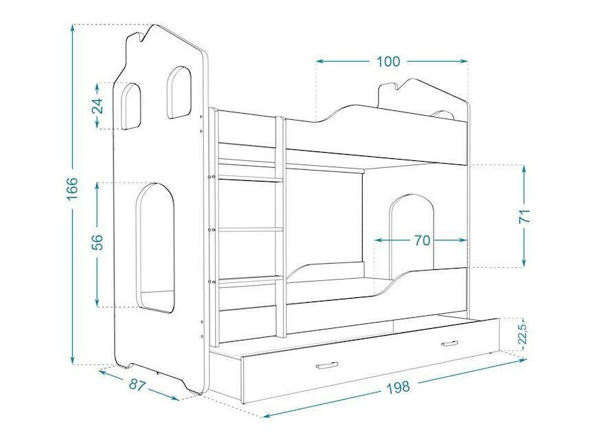Køjeseng Aurora 115