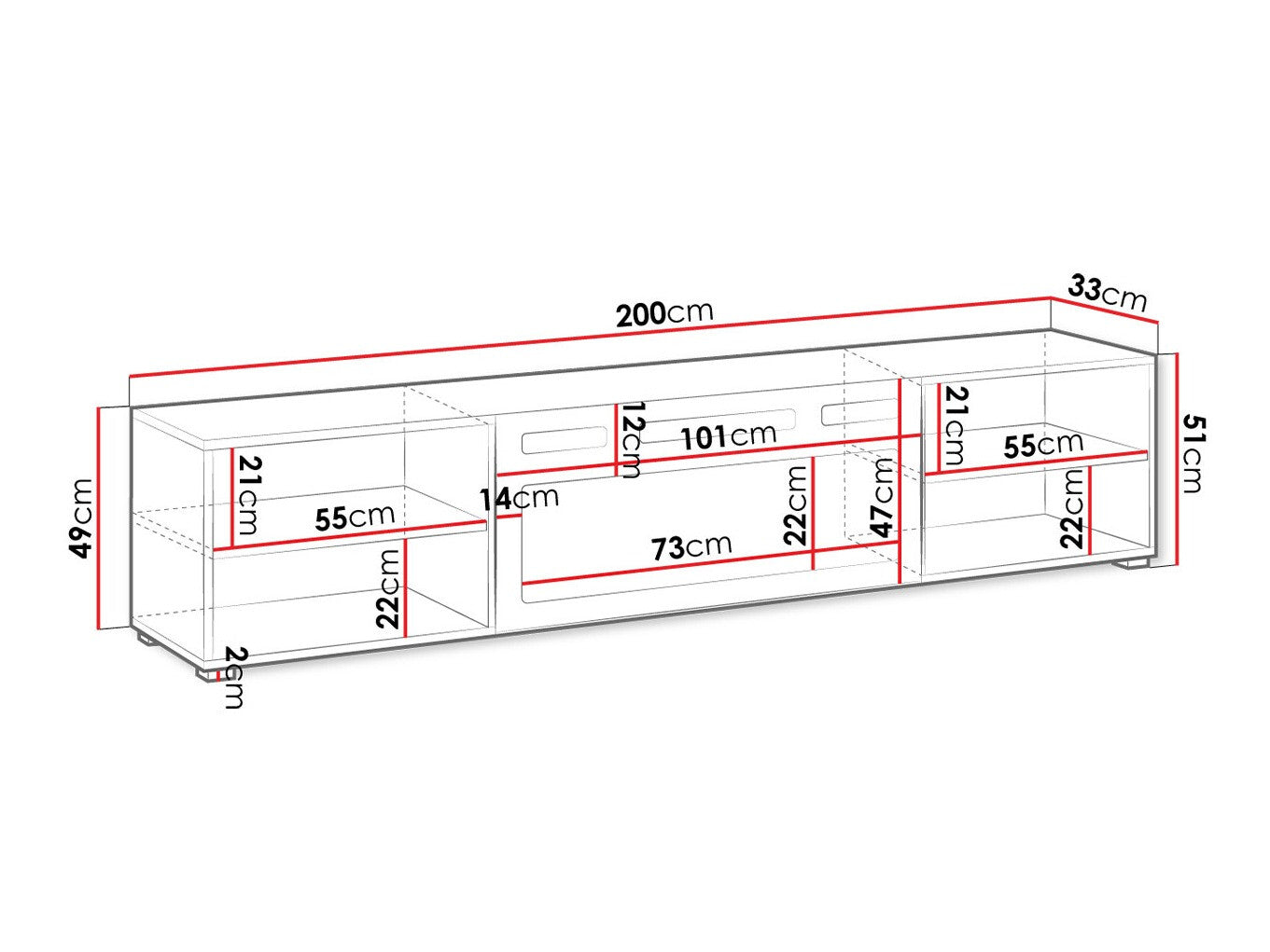 TV-bord Charlotte 191