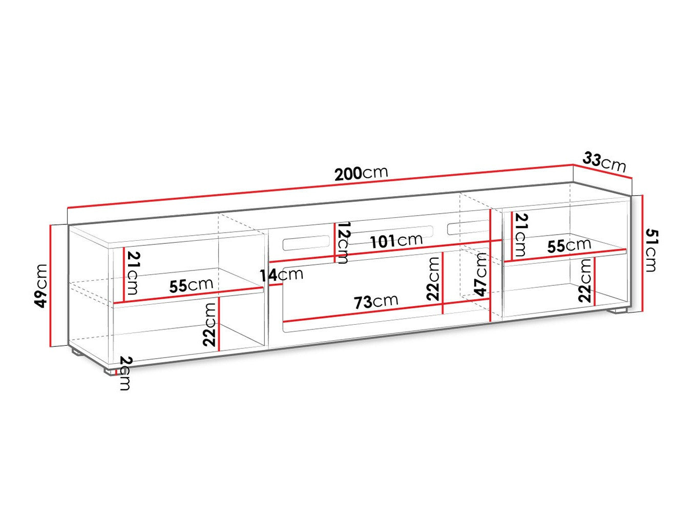 TV-bord Charlotte 191
