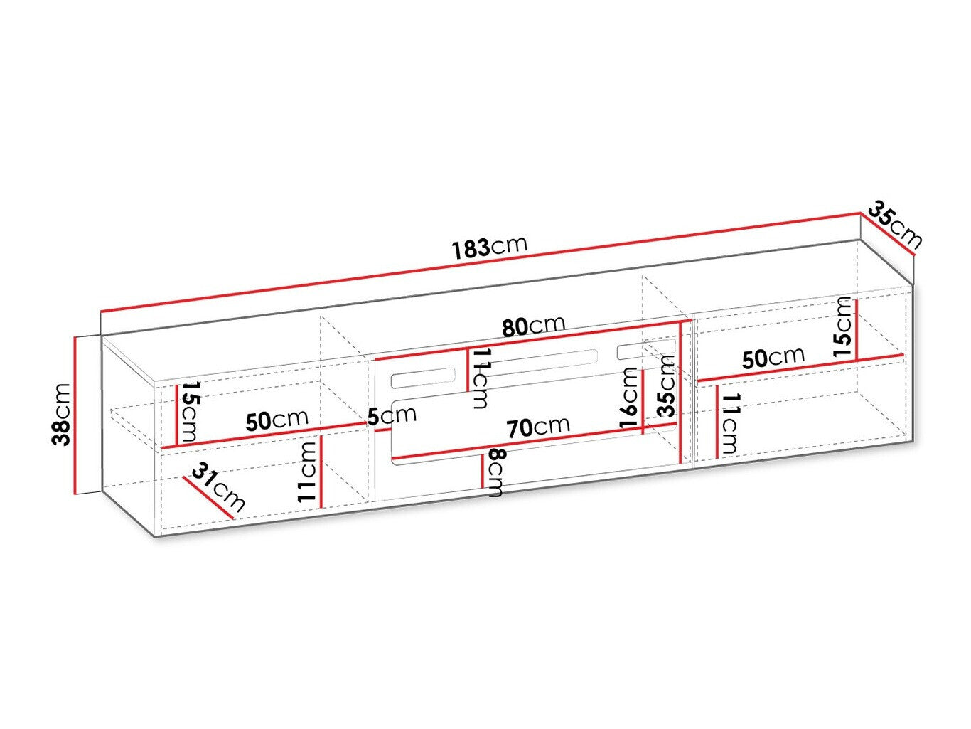 TV-bord Charlotte 192