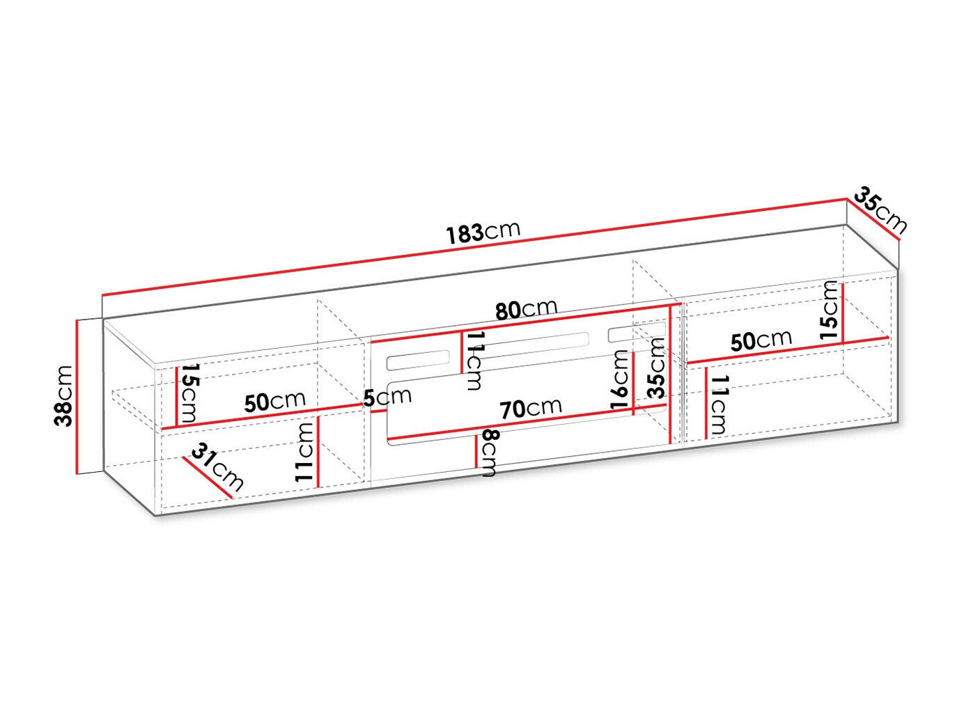 TV-bord Charlotte 192