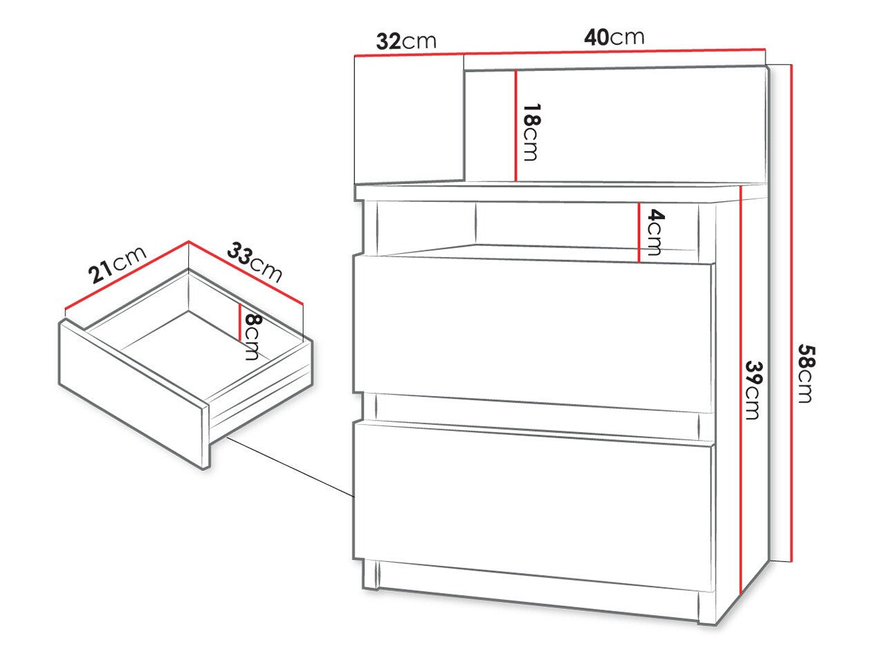 Sengebord Comfivo 157