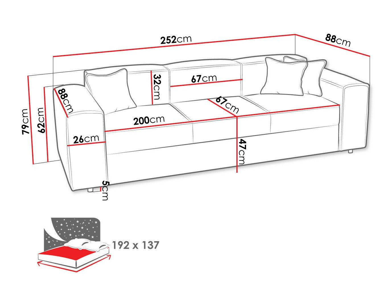 Sovesofa Clovis 114