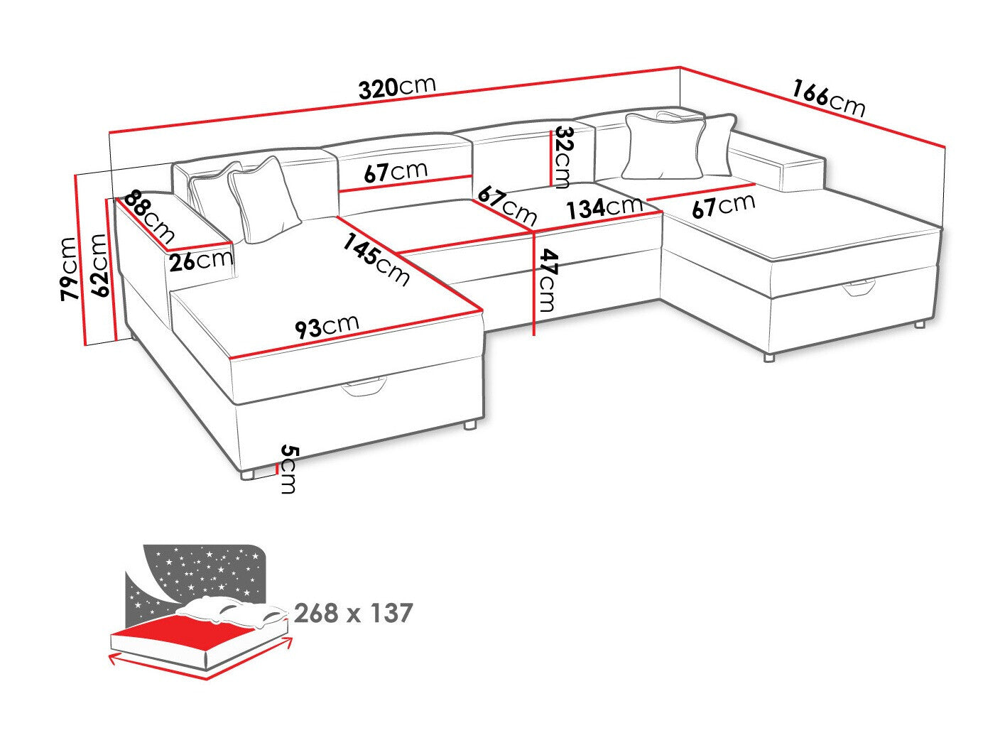 Hjørnesofa Clovis 115
