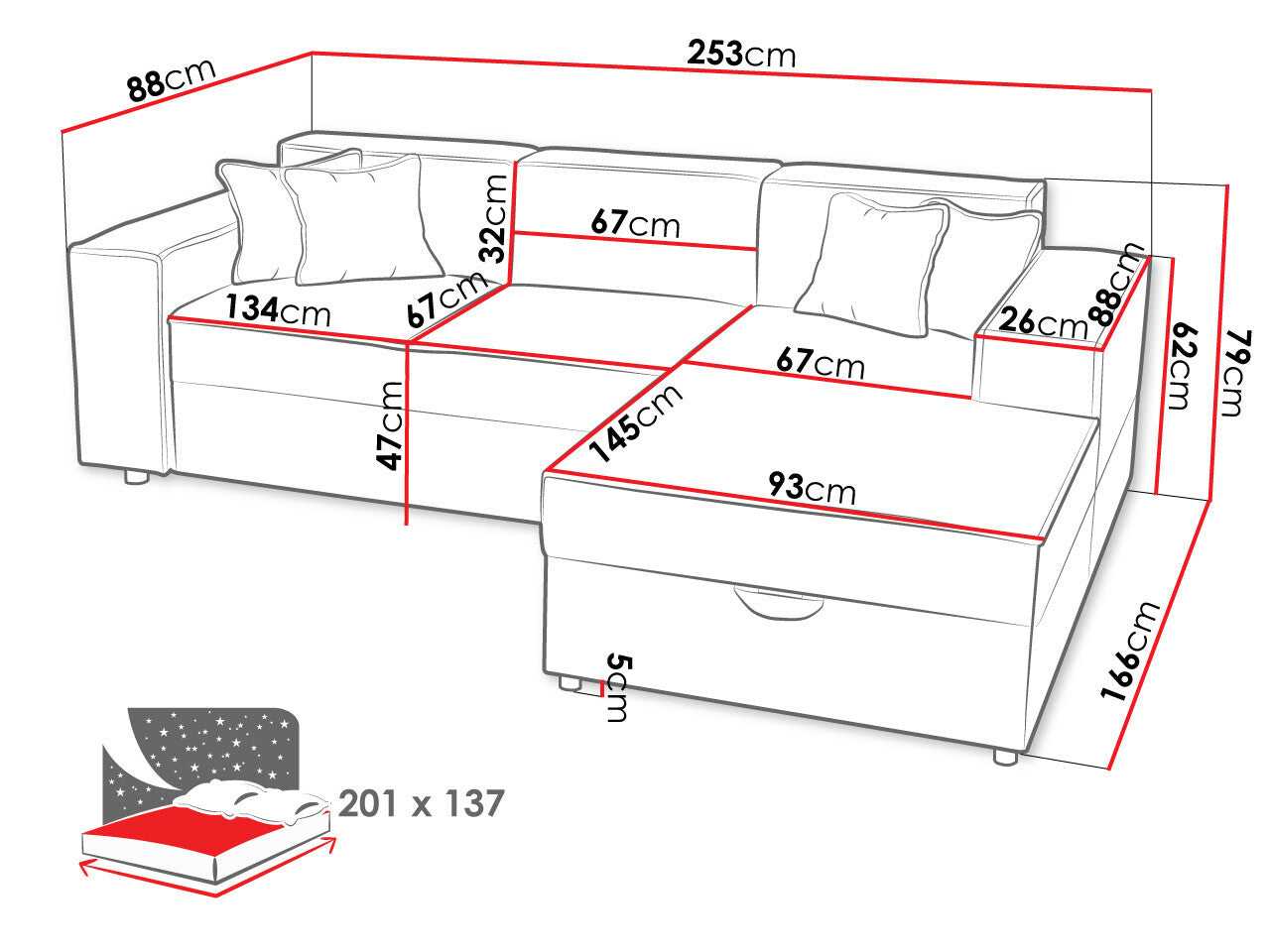 Hjørnesofa Clovis 116