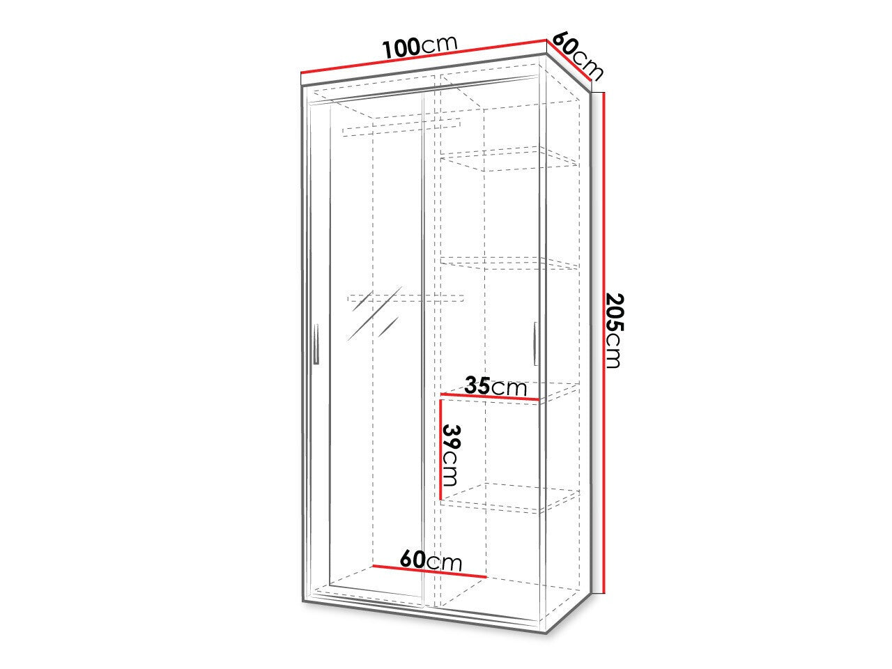 Garderobeskab Apopka 101