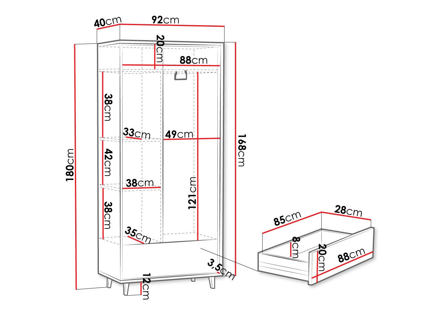 Wardrobe Comfivo L105