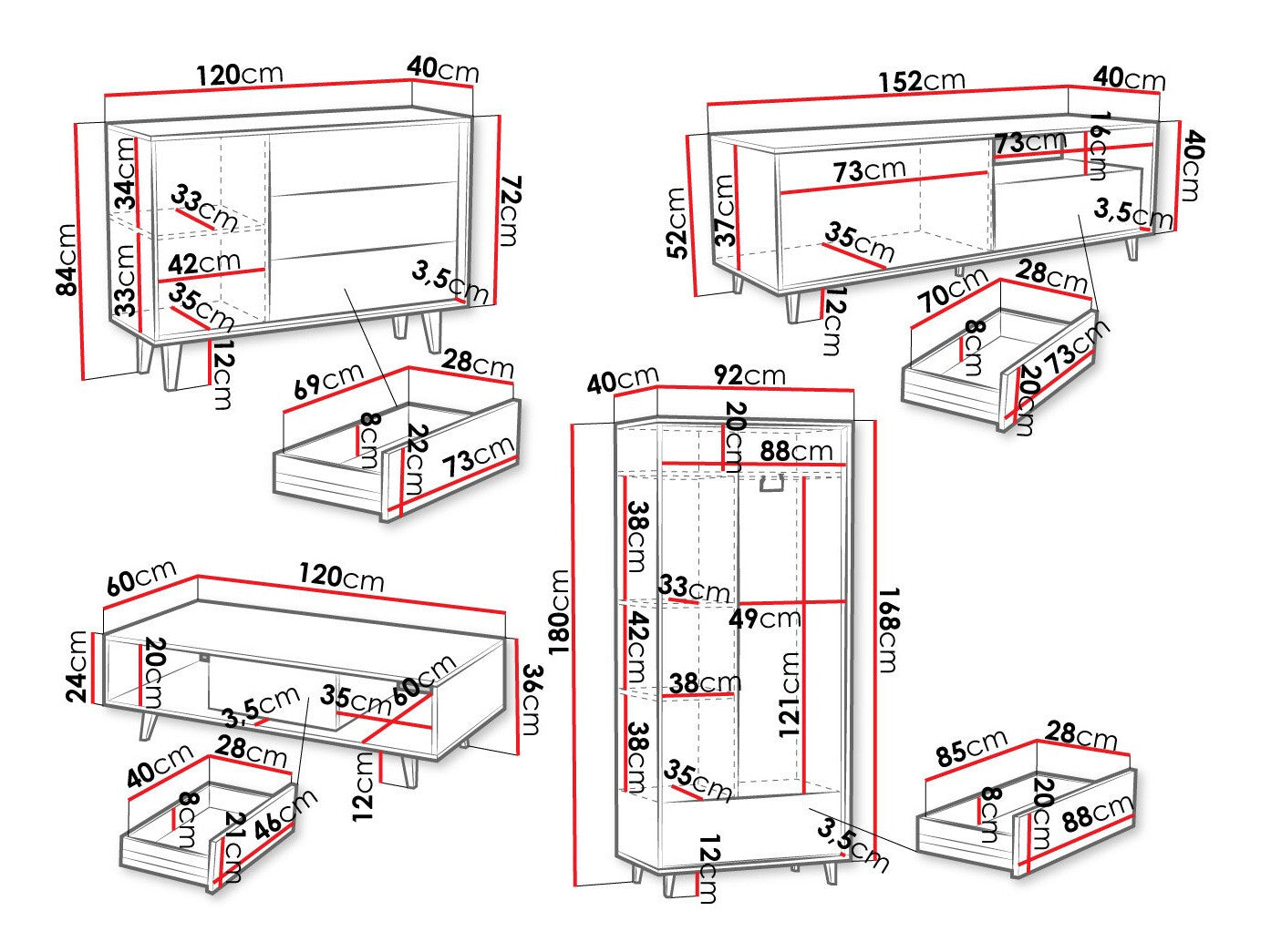 Living room set Comfivo L101