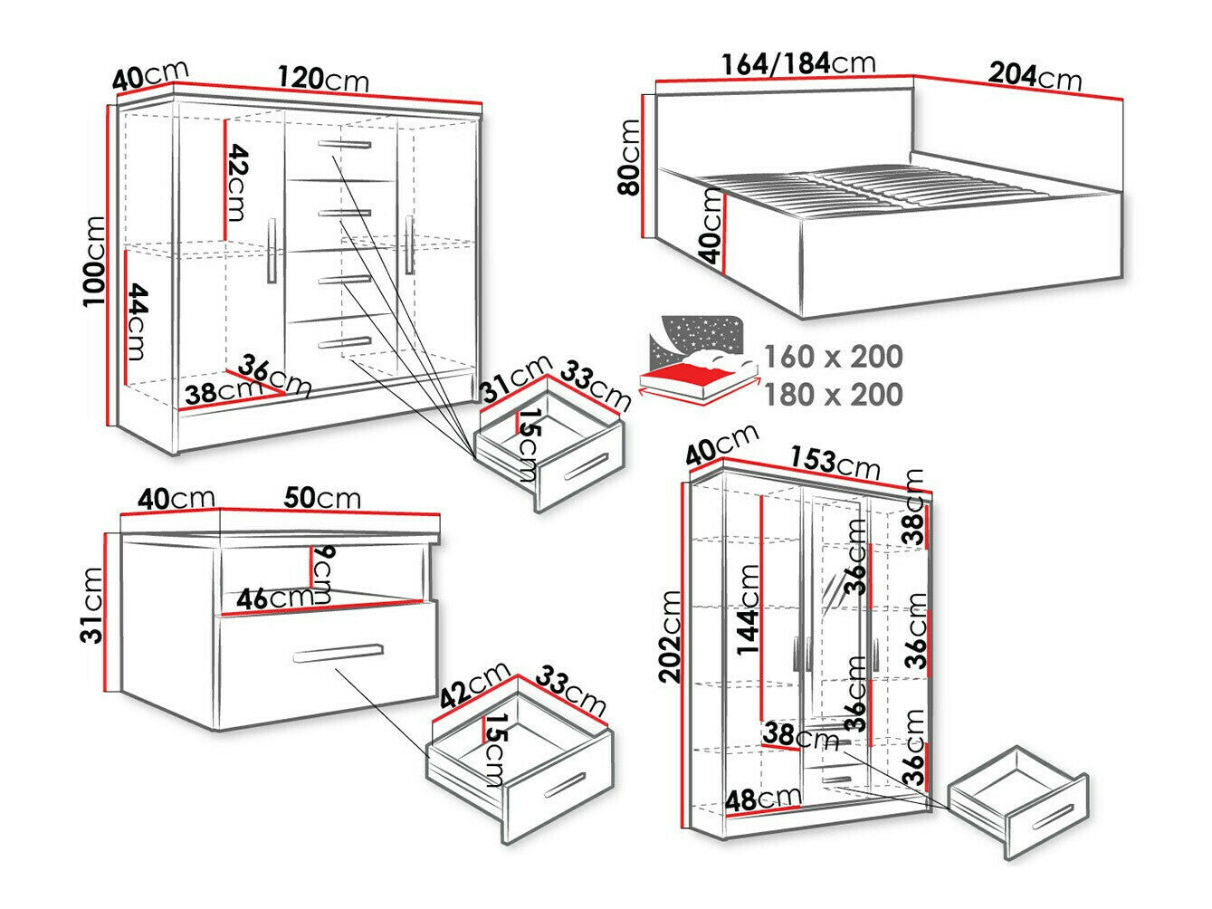 Bedroom set Comfivo M104