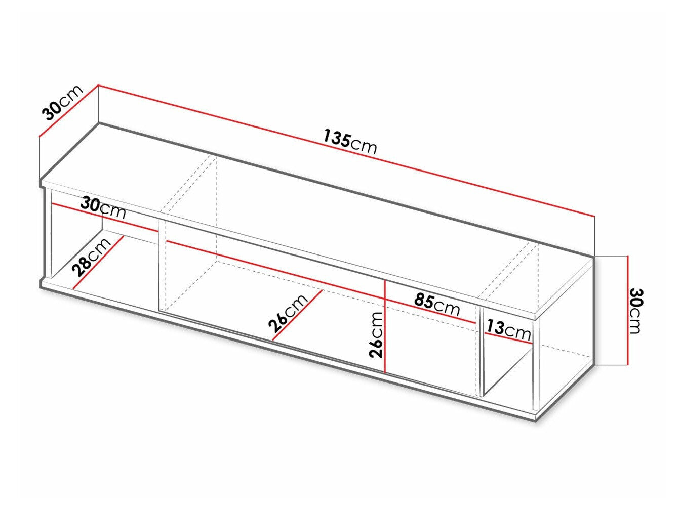 Wall shelf Providence L105
