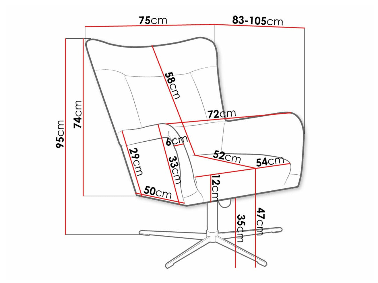 Lænestol Marana 100