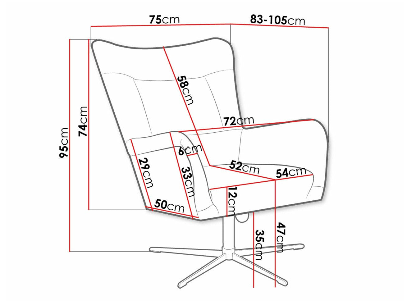 Lænestol Marana 100