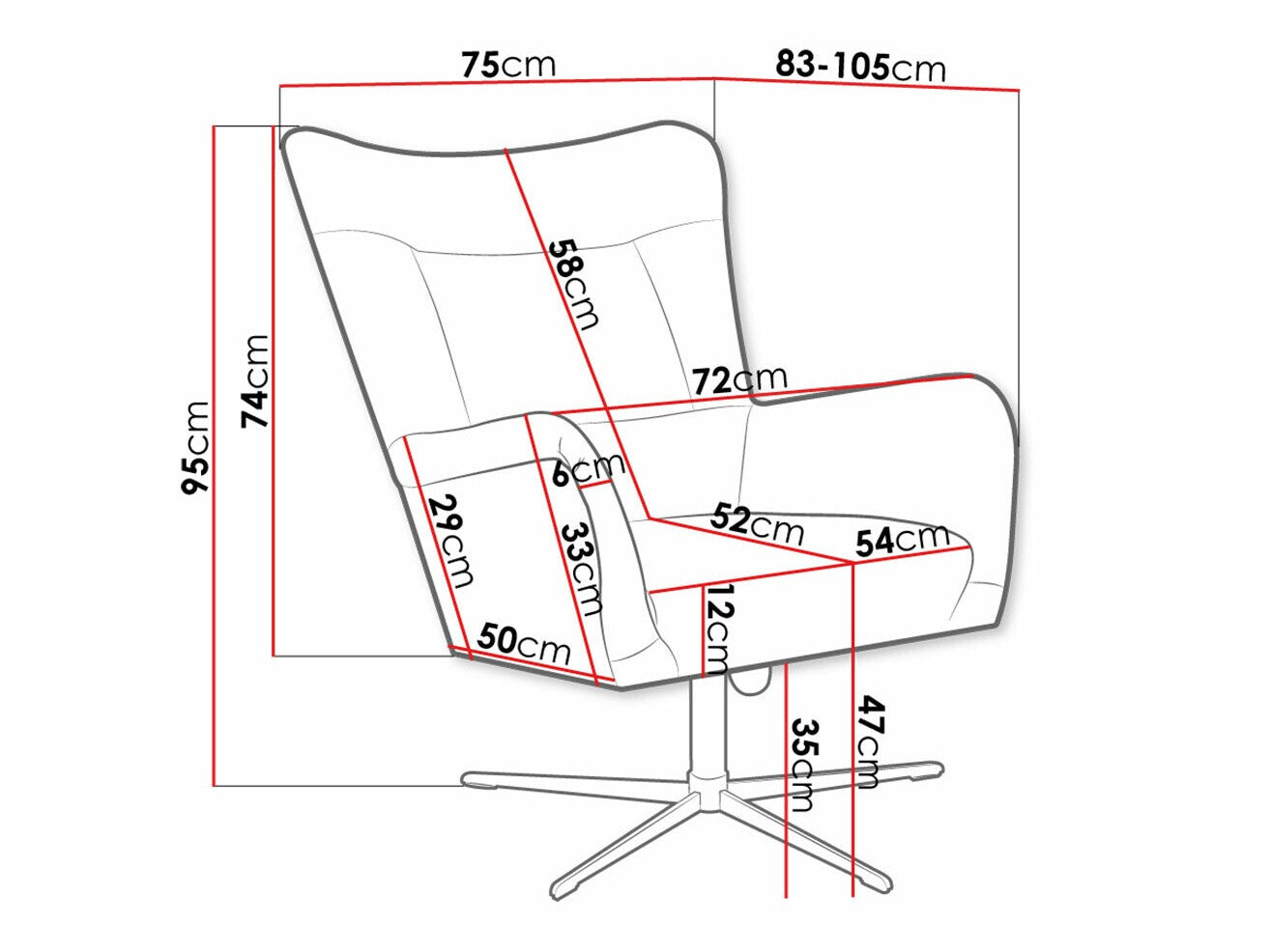 Lænestol Marana 100
